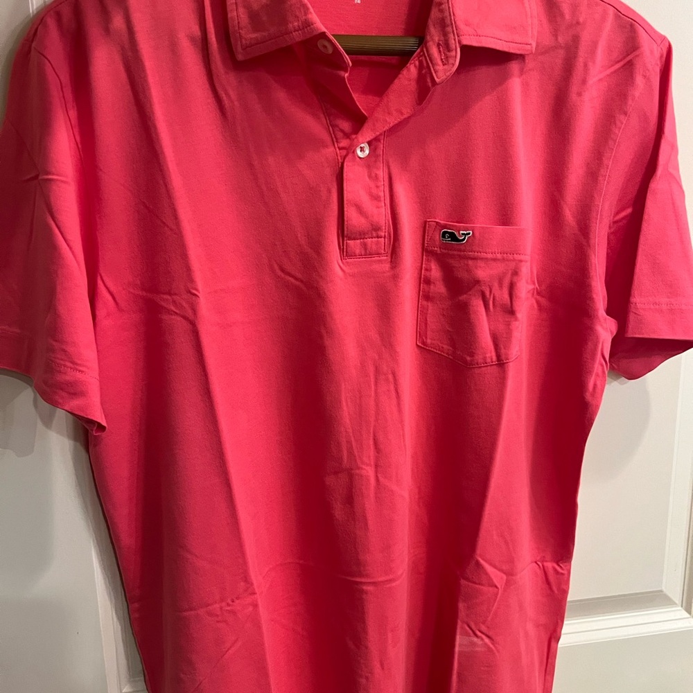 Vibrant Pink Polo Vineyard Vines Shirt